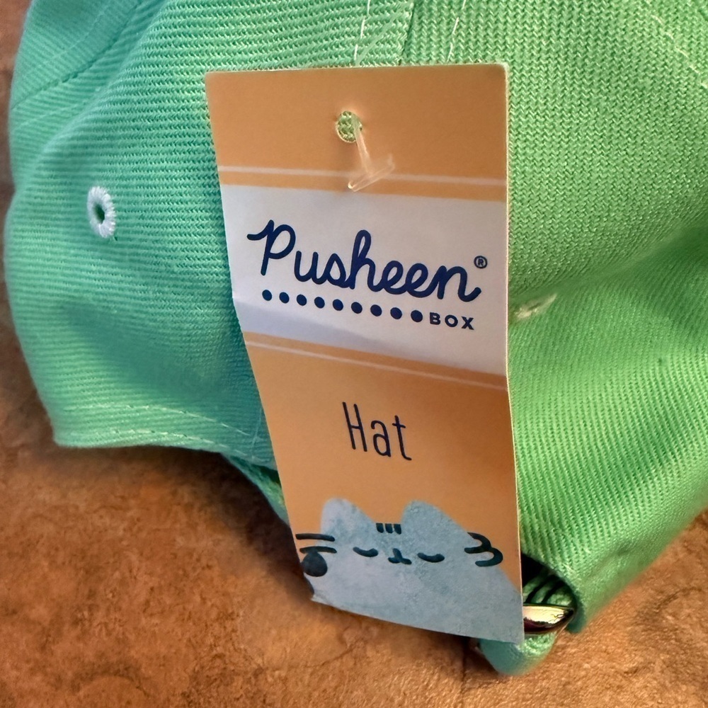 NWT Pusheen “Breathe” Embroidered Green Dad Hat – Cute Pastel Aesthetic OS - Picture 4 of 6